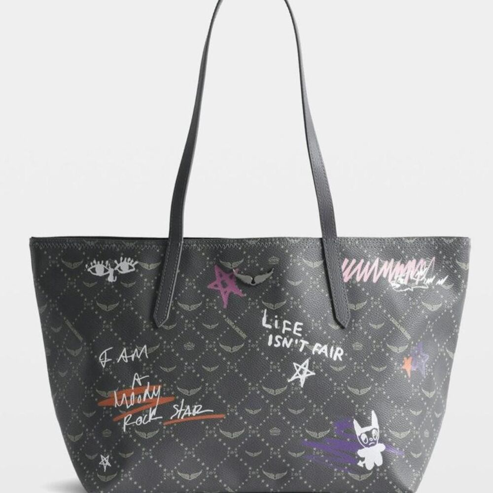 NEW Zadig & Voltaire Z Shopper Monogram Tag Bag